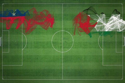 Samoa vs Palestine Soccer Match, national colors, national flags, soccer field, football game,