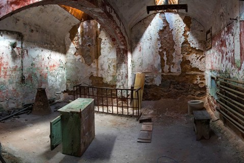PHILADELPHIA, USA, AUGUST 15, 2022, Big cell in the Eastern State Penitentiary in Philadelphia,