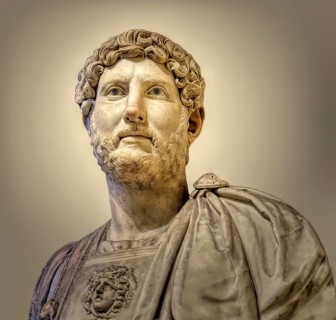 Hadrian or Publius Aelius Hadrianus Augustus, 76 - 138, Roman emperor, digitally edited