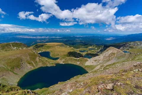 The Seven Rila Lakes in the Rila Mountain, Bulgaria, Europe