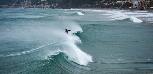 Surfer on a wave
