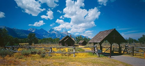 Grand Teton National Park, Chapel of Transfiguration, Wyoming, USA, North America