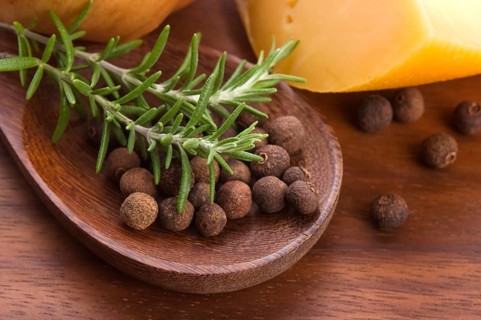 Allspice with fresh rosemary, cheese and onion, lodz, poland