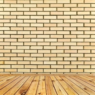Beige brick wall and wooden floor Daugavpils, Latvia, Europe