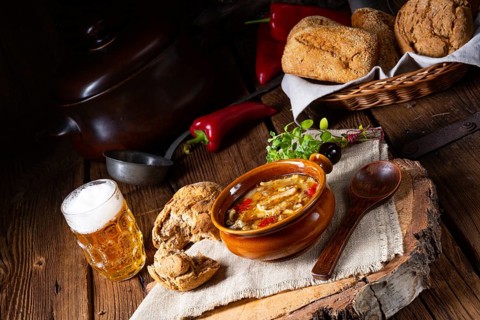 Savoury tripe soup with red pepper
