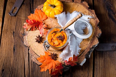 An autumnal rustic pumpkin