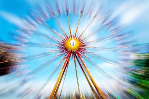 Ferris wheel at a folk festival, Germany, Europe