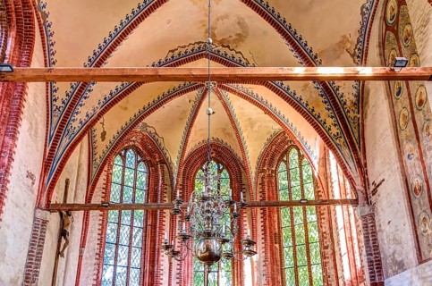 Historical church in Kirchdorf on Poel island, Germany, Europe