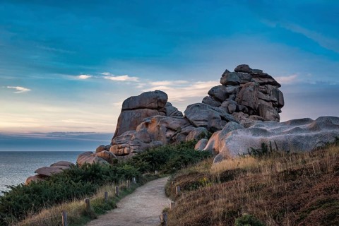 Atlantic coast in Brittany near Ploumanac?h