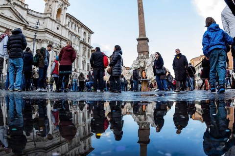 Italy, Rome. Piazza Navona Austria, Europe