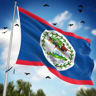Flag of Belize, This is a computer generated and 3d rendered image