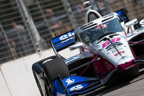 NTT INDYCAR SERIES driver, Felix Rosenqvist (60) of Varnamo, Sweden, travels through the turns