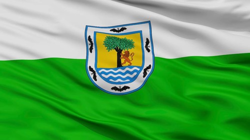 Santa Fe De Antioquia City Flag, Country Colombia, Antioquia Department, Closeup View