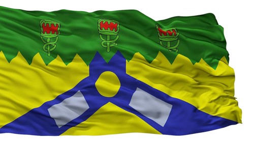 Launceston City Flag, Country Australia, Isolated On White Background