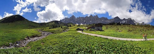360° Panorama at Ladizalm in the Karwendel, Tyrol, Austria 360 ° Panorama at Ladizalm in the