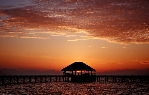 Sunset in the Maldives, Maldives, Indian Ocean, Medhufushi, Meemu Atoll, Asia