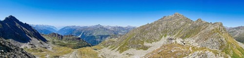 View of the Montafon mountains from the Bielerspitze