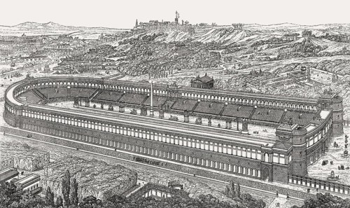 The Circus of Nero or Circus of Caligula, ancient Rome, reconstruction
