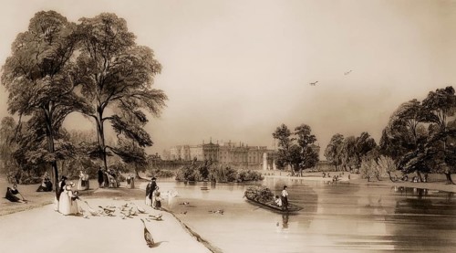 St James's Park, Buckingham Palace, London, England, after Thomas Shotter Boys, 1842