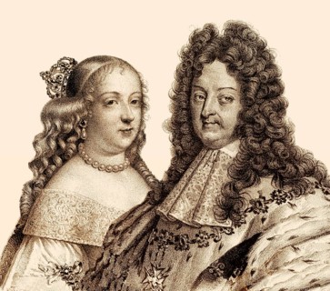 Louis XIV, 1638-1715, Louis the Great, Sun King, Ludwig XIV., King of France and his first wife,