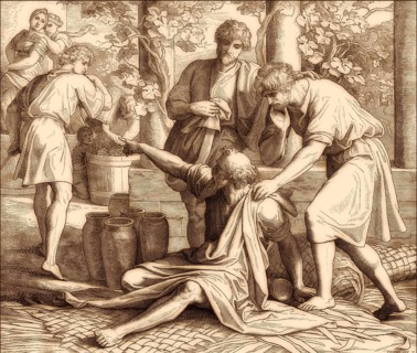 Noah Curses Ham, Old Testament, by Julius Schnorr von Carolsfeld, 1860