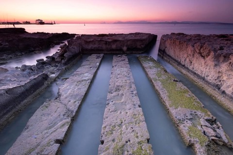 Irrigation canal of the salt flats, Sa Siquia, la Savina, Formentera, Pitiusas Islands, Balearic