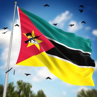 Flag of Mozambique, This is a computer generated and 3d rendered image