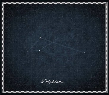 Delphinus star constellation, Night sky, Cluster of stars, Deep space, Dolphin constellation