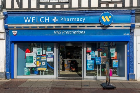 Welch independent pharmacy NHS prescriptions in town centre, Ipswich, Suffolk, England, UK