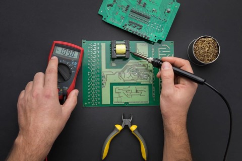 Top view reparation circuit board
