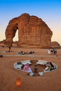 Jebel al Fil, elephant rock, sandstone, Al Ula, Saudi Arabia, Asia