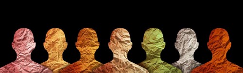 Different cultures in international society concept. Diverse group of multiethnic multicultural