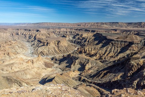 Fish River Canyon, river dried up, viewpoint, Namibia, Africa