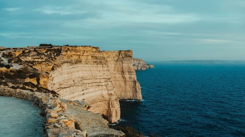 Dingli cliffs during sunset on Malta