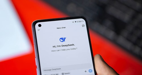 Close-up of a smartphone screen displaying the deepseek app