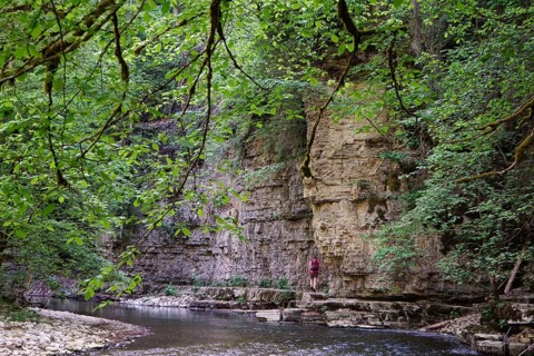 Walking Trail, Amselfelsen, Wutachschlucht, Wutach Canyon, Wutach River, between Bachheim and