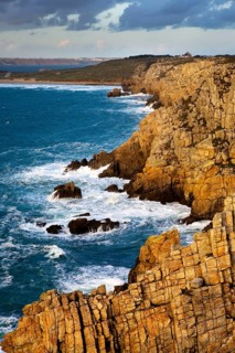 Rocky coast, Pointe de Penhir, Crozon Peninsula, Finistere, Brittany, Pointe Pen'Hir, France,