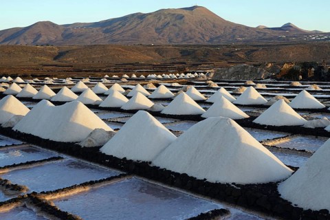Salinas de Janubio, salt flats, Lanzarote, Canary Islands, Spain, Europe
