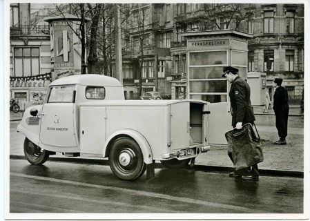 Tricycle, car, Tempo Hanseat brand from 1953, Deutsche Bundespost, Germany, Europe