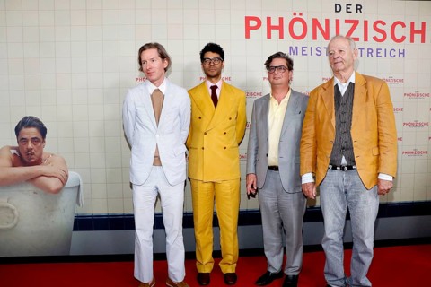 Wes Anderson, Richard Ayoade, Roman Coppola and Bill Murray at the Berlin premiere of THE PHOENIC