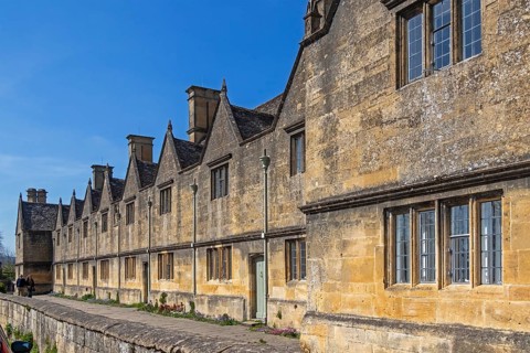 Almshouses from 1612, Chipping Campden, The Cotswolds, England, Great Britain