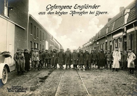 Captured Englishmen from the last battles near Ypres, 1914 - 1918, 1st World War, reproduction of a