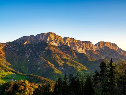 Untersberg in the morning light, Berchtesgaden Alps, Berchtesgaden, Berchtesgadener Land, Upper