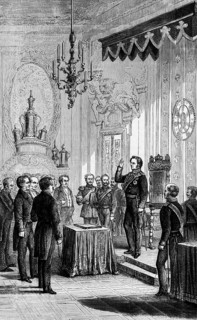 Frederick William IV takes the oath on the constitution, Emperor by the grace of God, rejection of