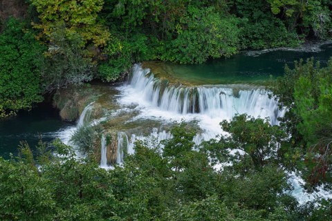 Skradinski buk waterfalls, Krka National Park, Sibenik-Knin region, Dalmatia, Croatia, Europe