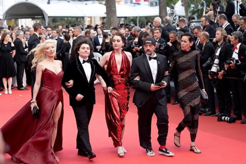 Cannes, France - 22.5.2024: Jennifer Schwalbach, Kevin Smith, Harley Quinn Smith, Austin Zajur and