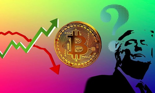 Symbolic image, Trump influence, kleptocracy, price development, Bitcoin questionable due to