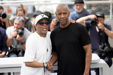 Cannes, France - 19.5.2024: Spike Lee, Denzel Washington during the photocall - Highest 2 Lowest -