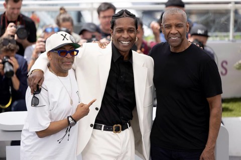 Cannes, France - 19.5.2024: Spike Lee, A$AP Rocky and Denzel Washington during the photocall for -