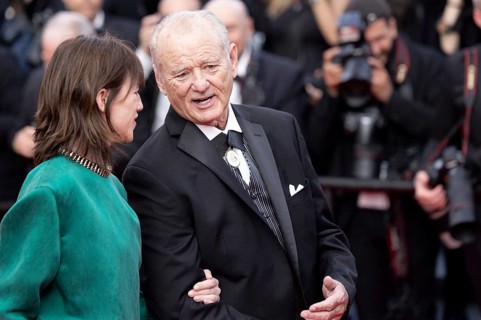 Cannes, France - 18.5.2024: Charlotte Gainsbourg and Bill Murray on the red carpet during the 78th